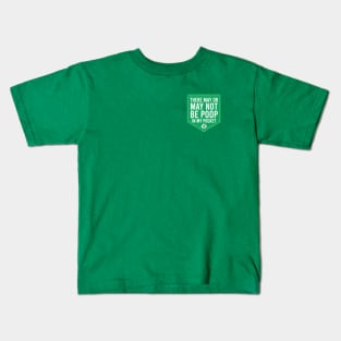 Dog Groomer Poop Pocket, Green and White Kids T-Shirt